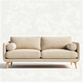 Beige upholstered sofa with removable cushions dimensions 180 x 85 x 75cm