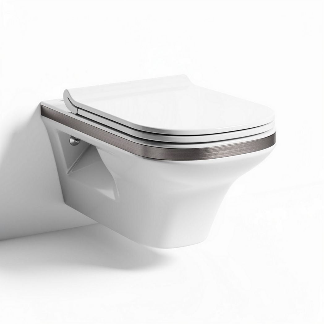 Wall-mounted toilet with sleek design and ceramic material 70 x 40 x 40cm